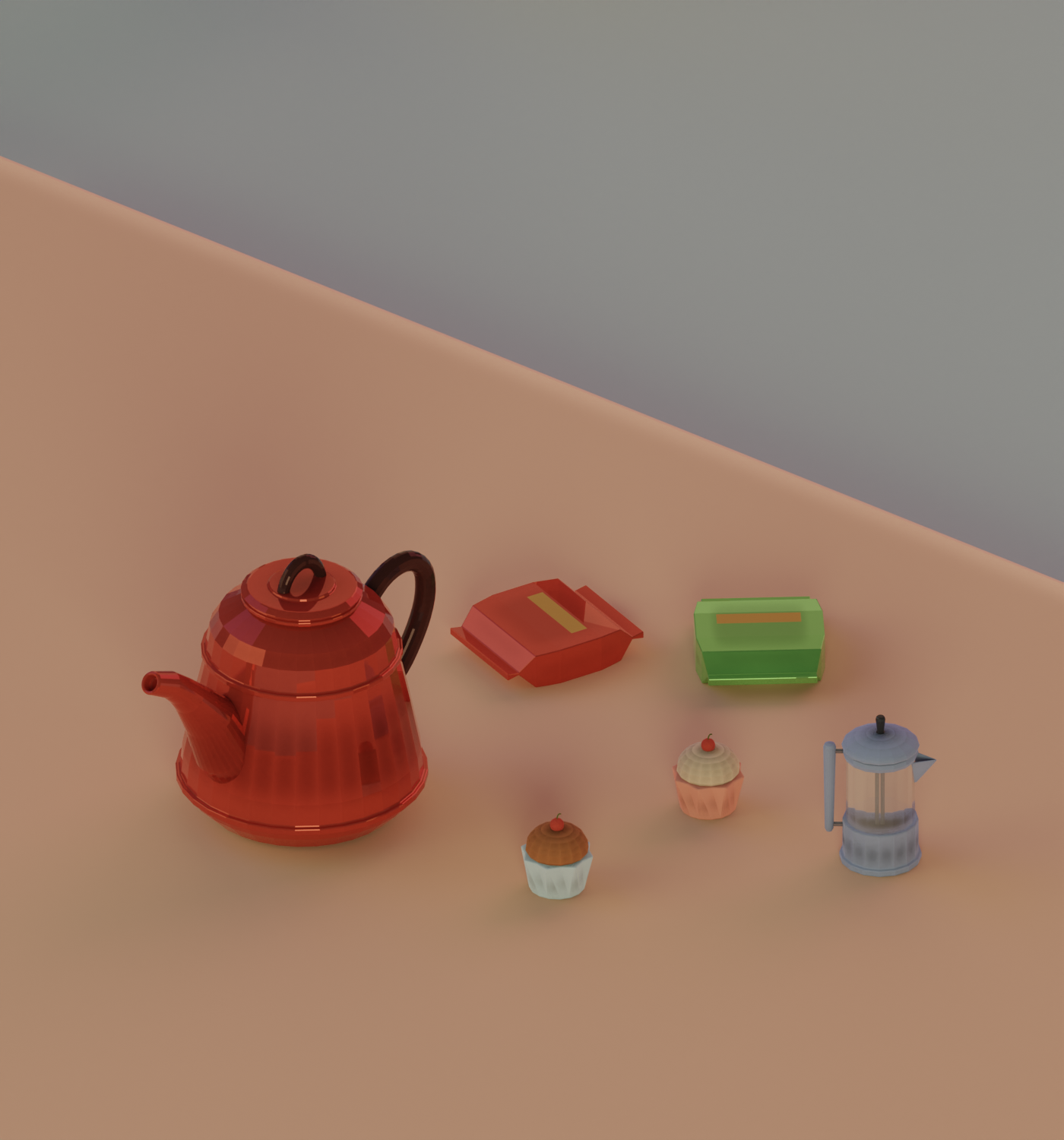 Low Poly Cafe Props Part 2 (25pcs)