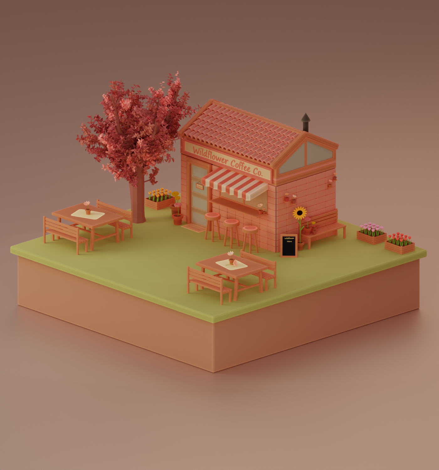 Low-Poly 3D Environmental Works