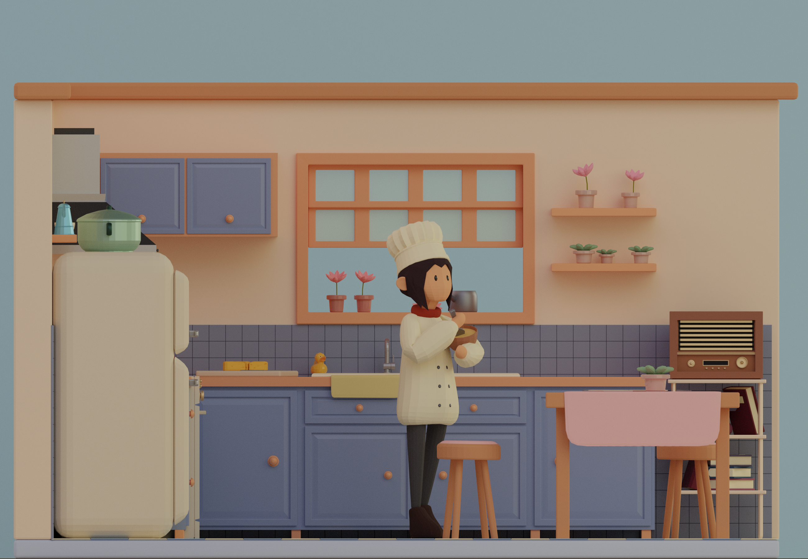 Lowpoly Kitchen