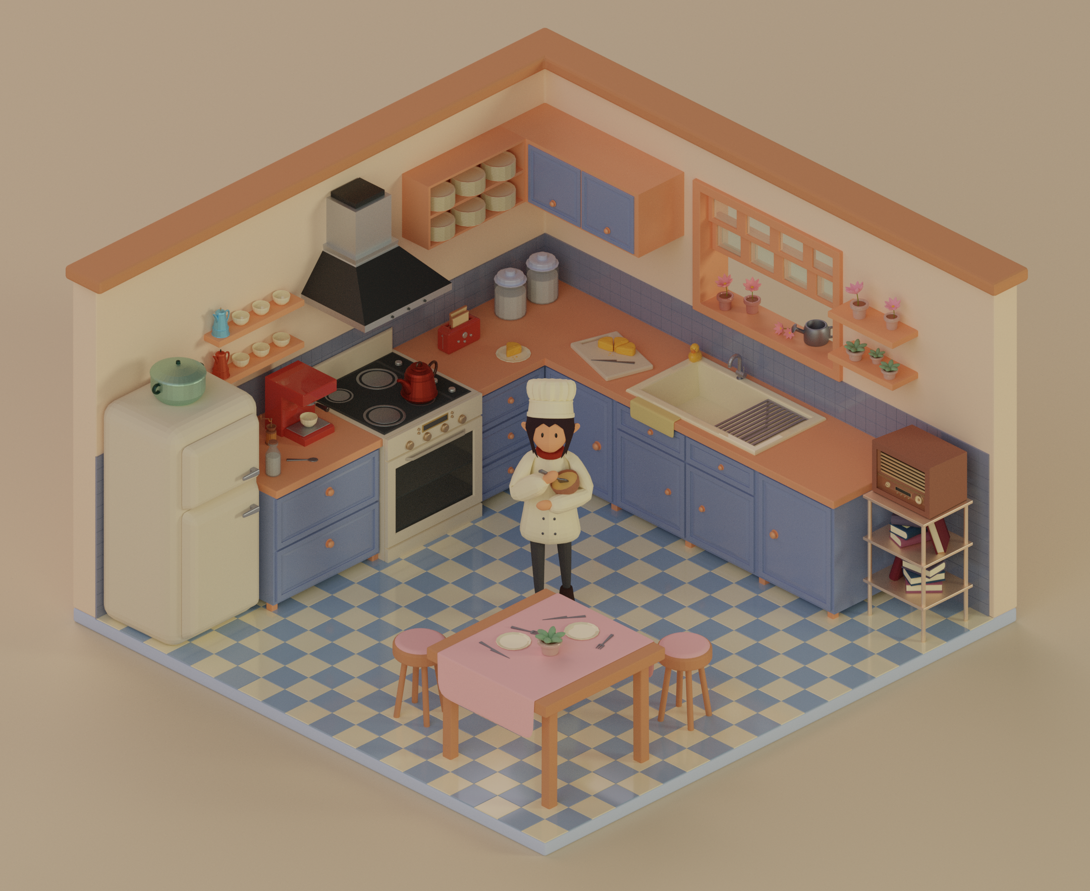 Lowpoly Kitchen