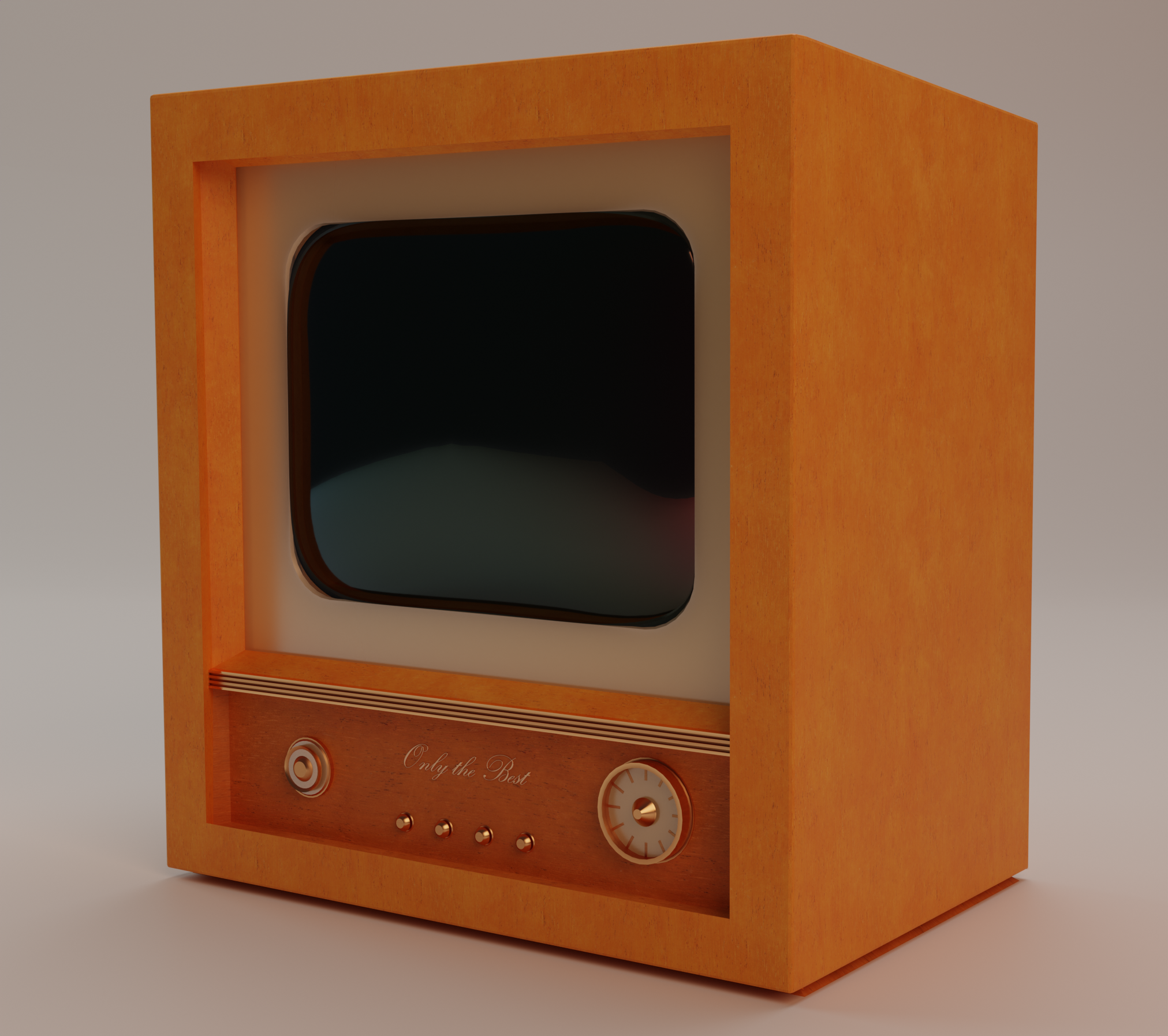 Wood Cased Retro TV